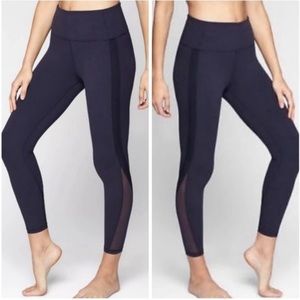Athleta Salutation Side-Stripe Navy Blue 7/8 Leggings